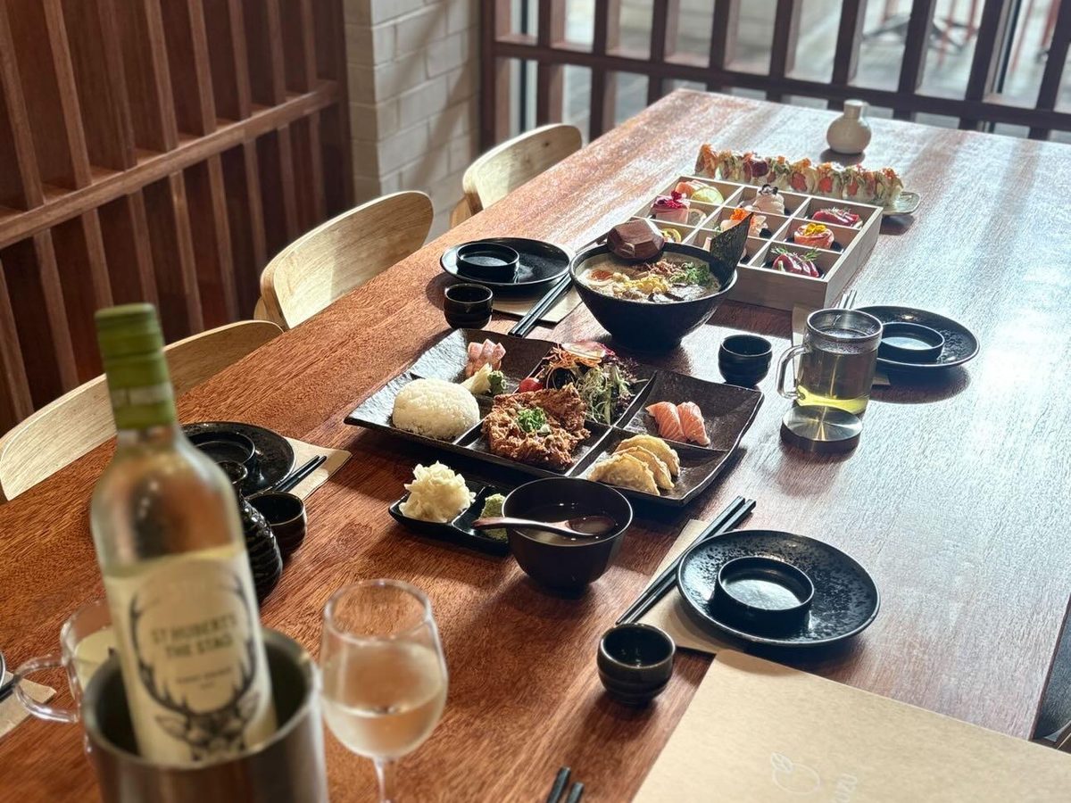 A table set for lunch at Yuzu Norwest